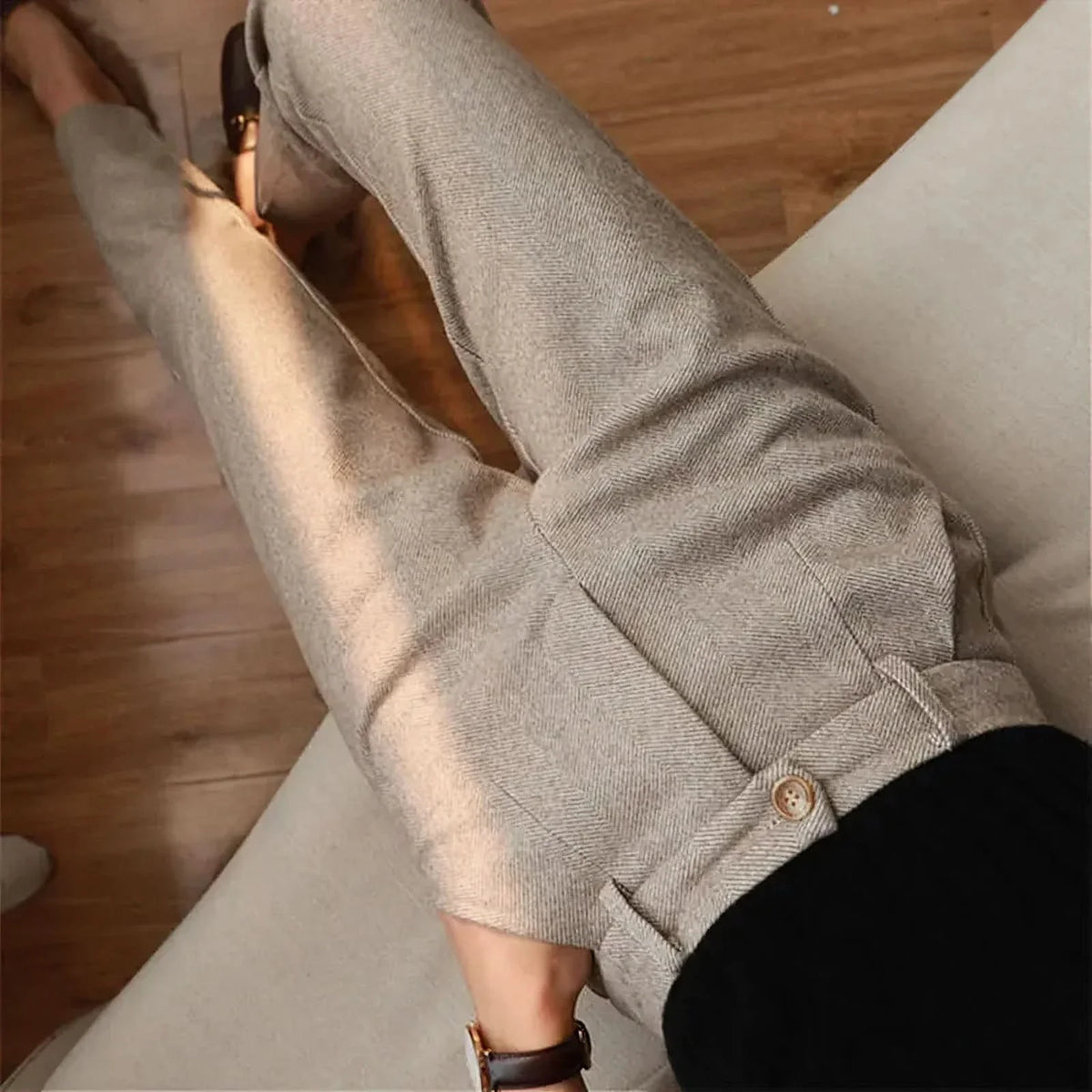 Beckford Wool Trousers - Brown