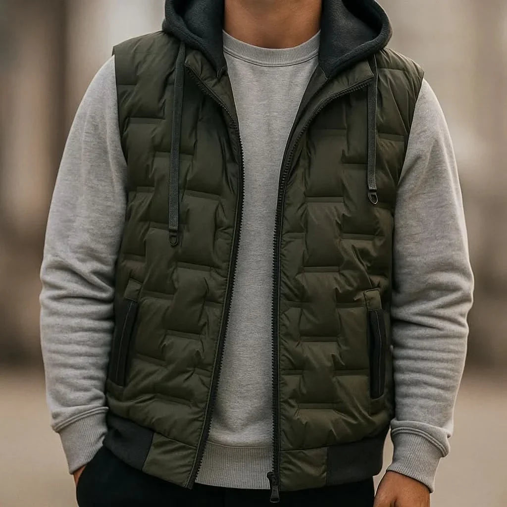 Bedford Quilted Vest - Army Green