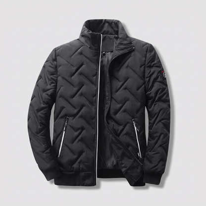 Bellingham Quilted Bomber Jacket - Black