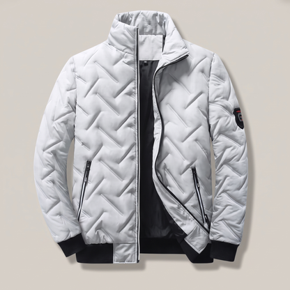 Bellingham Quilted Bomber Jacket - White