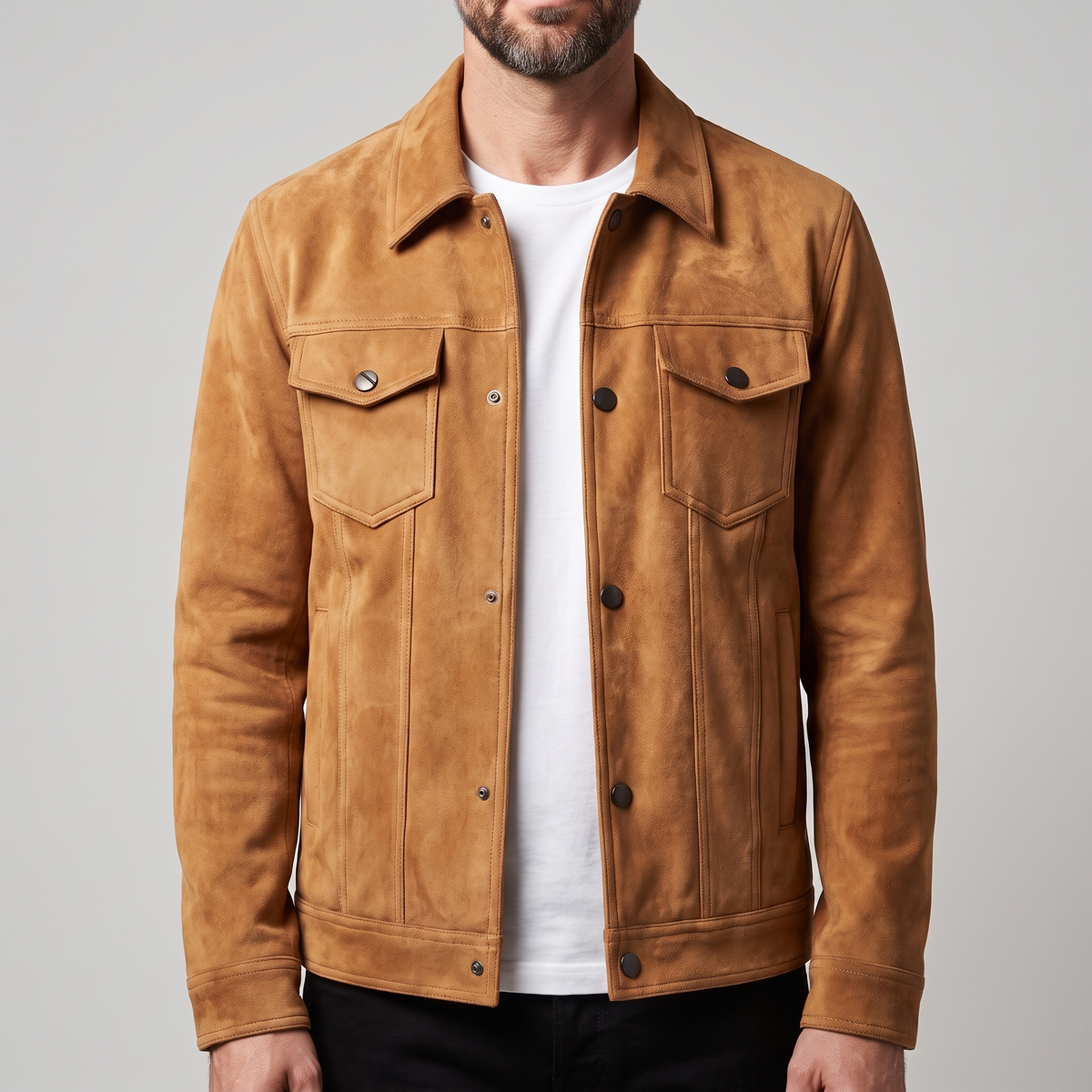 Beverly Suede-Look Retro Jacket