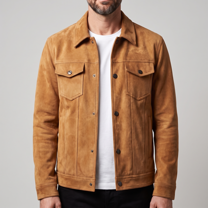 Beverly Suede-Look Retro Jacket