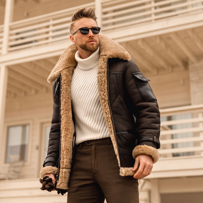 Blackthorn Military Fleece Jacket - Brown