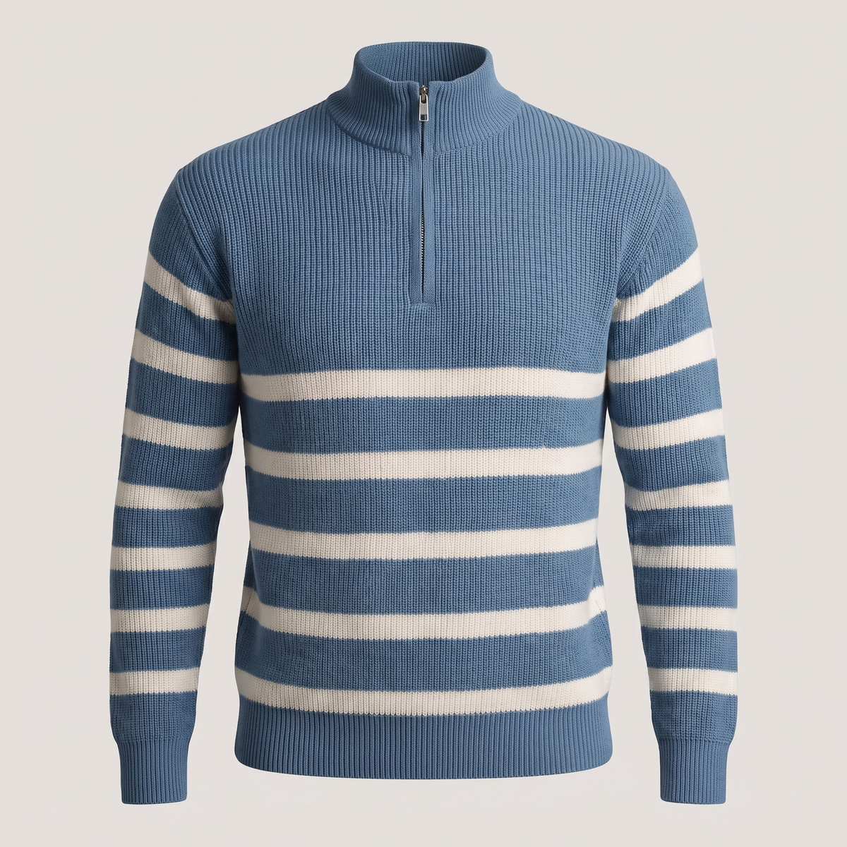 Blackwell Stripe Zip Sweater - Blue