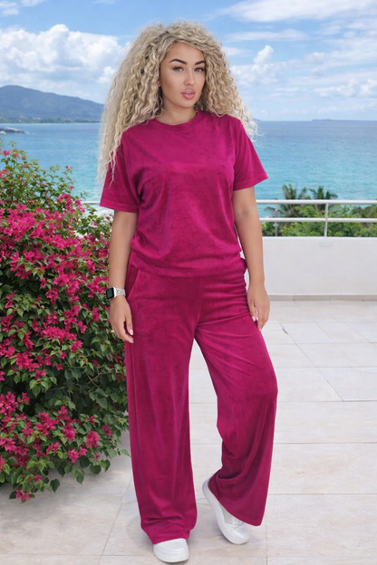 Blaire Lounge Set - Fuchsia