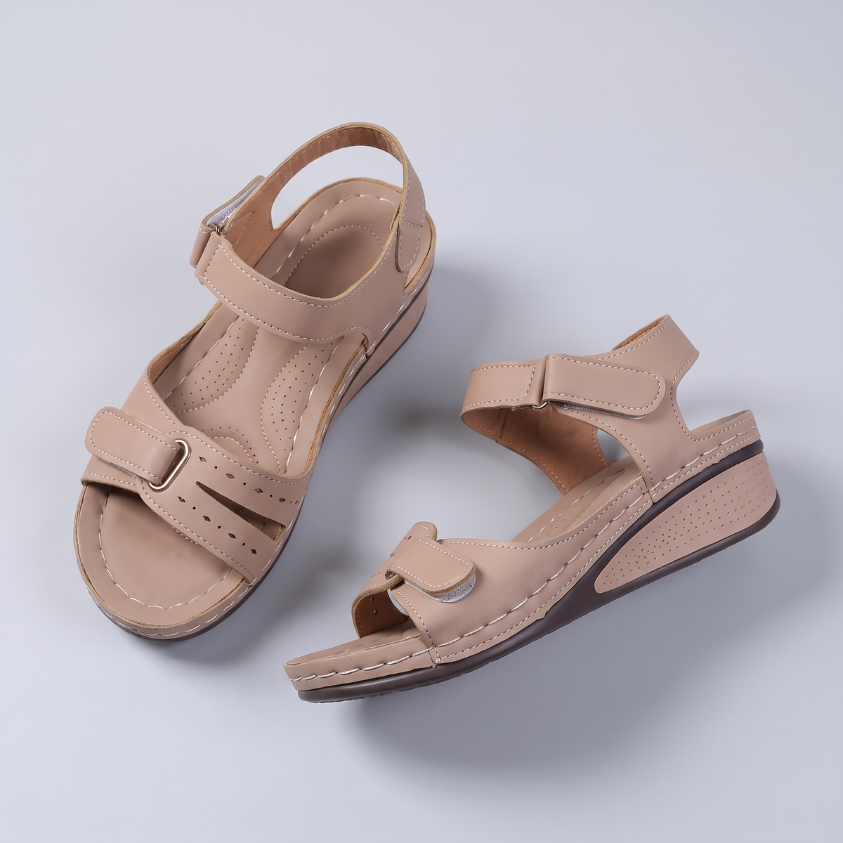 Blake Comfort Step Sandals - Khaki
