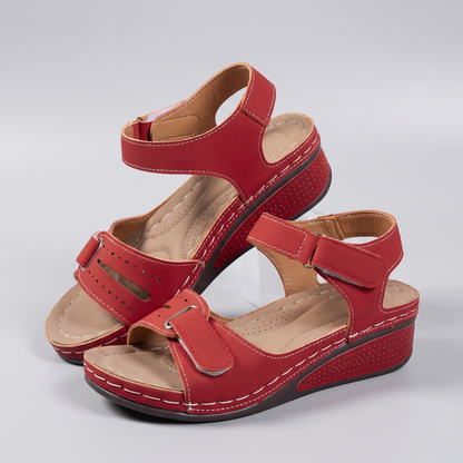 Blake Comfort Step Sandals - Red