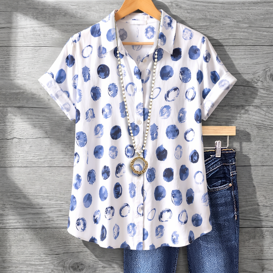 Bluehaven Coastal Dot Shirt - Blue