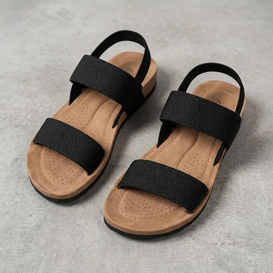 Brackenbury Wide-Fit Summer Sandals - Black