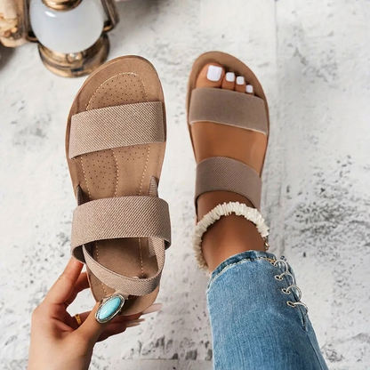 Brackenbury Wide-Fit Summer Sandals - Khaki