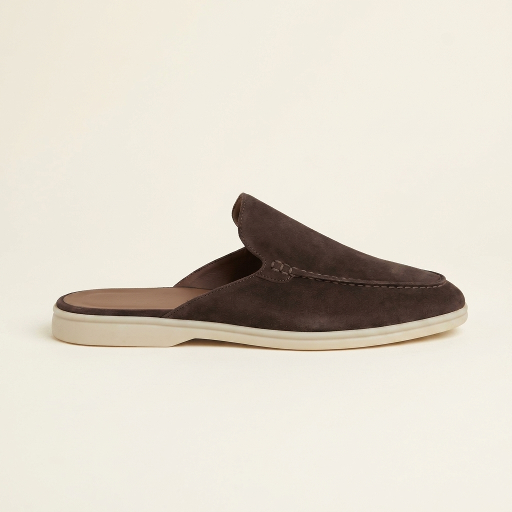 Brackenleigh Suede-Look Backless Loafers - Cognac