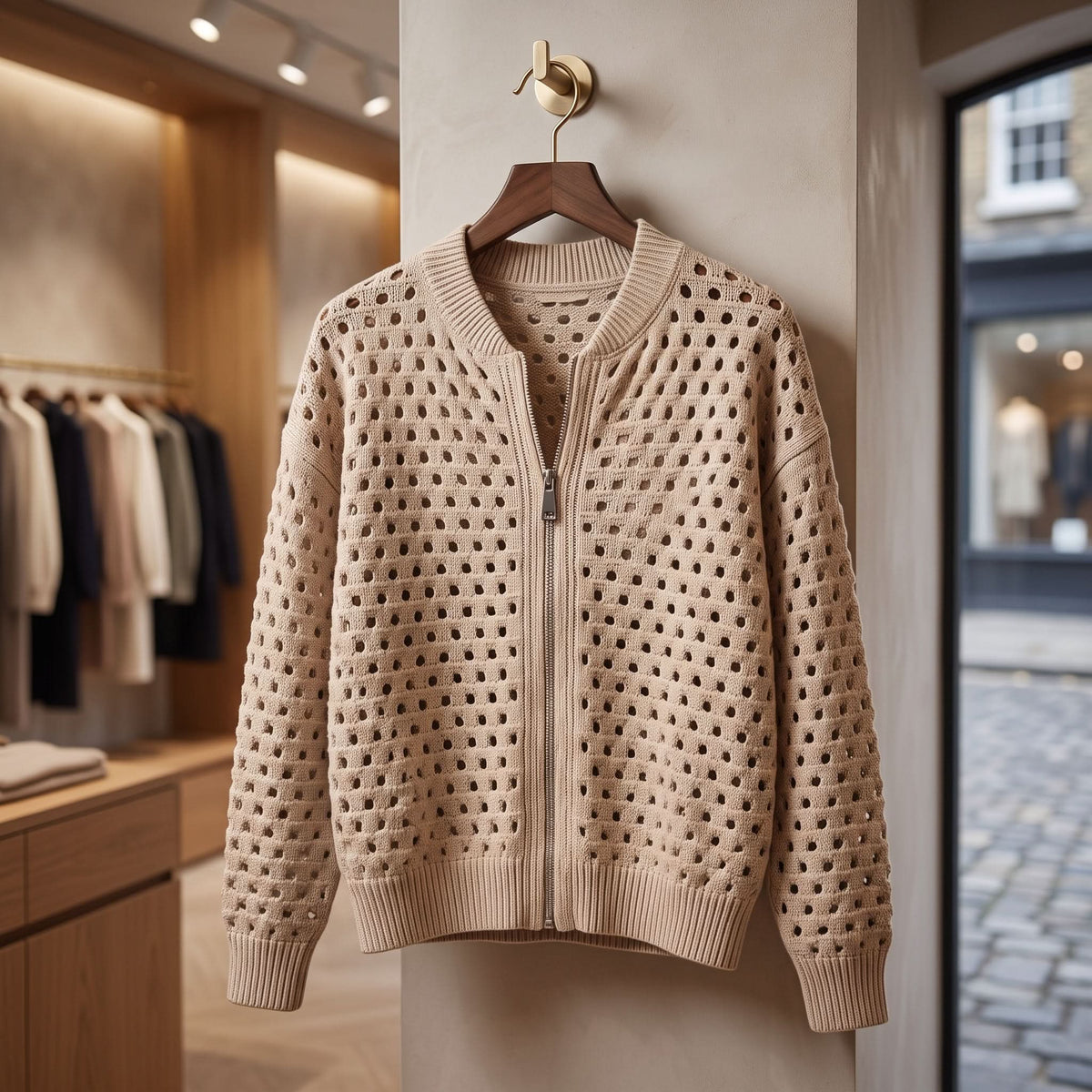 Bramblehurst Soft-Knit Cardigan - Beige