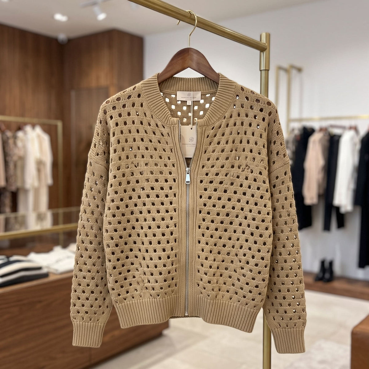 Bramblehurst Soft-Knit Cardigan - Khaki