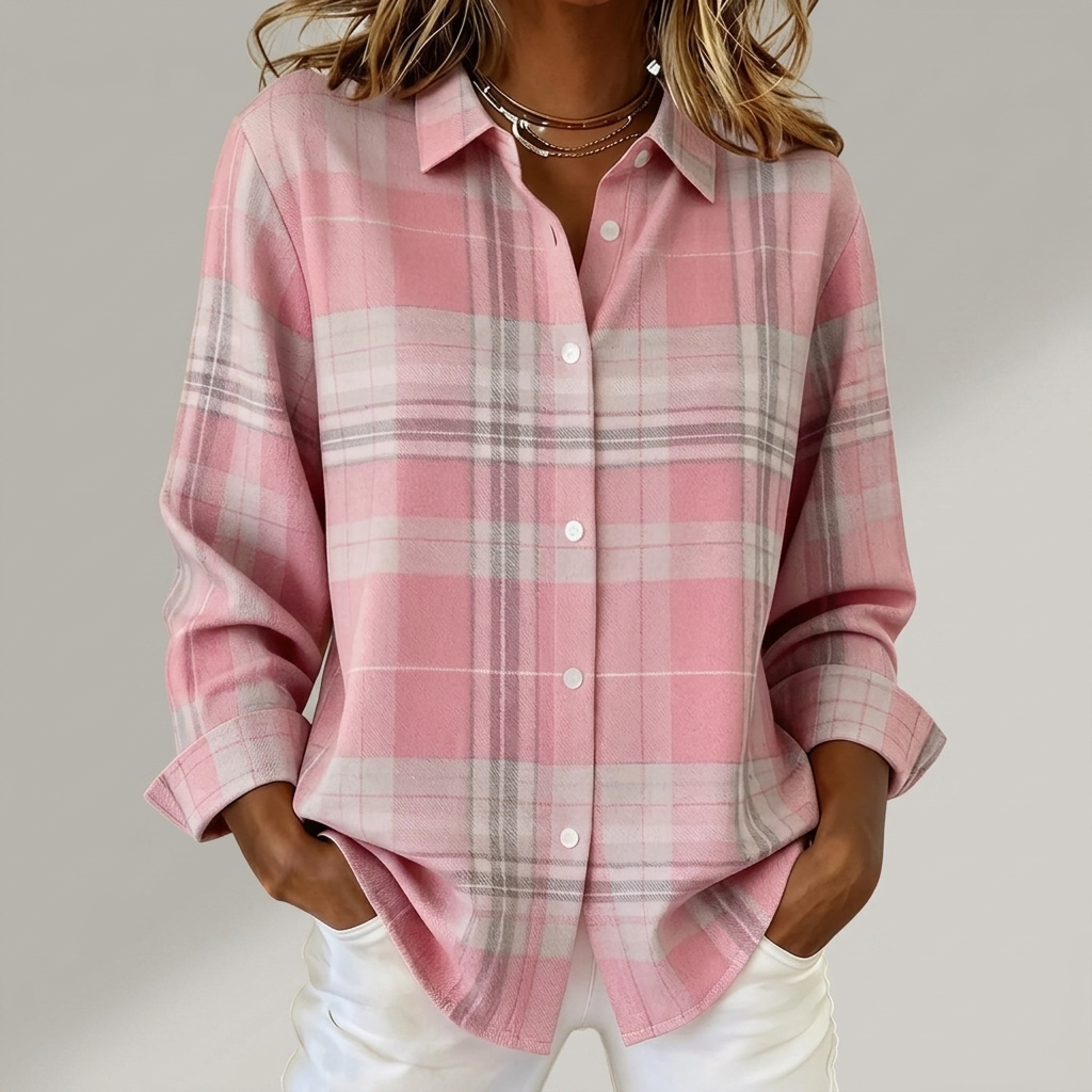 Bramleigh Pink Plaid Shirt - Pink