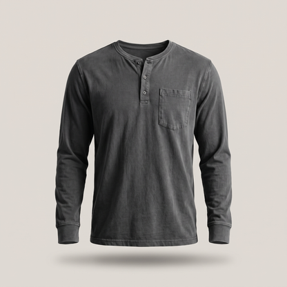 Bramley Classic Henley - Black
