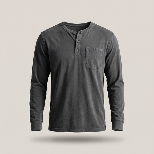 Bramley Classic Henley - Black