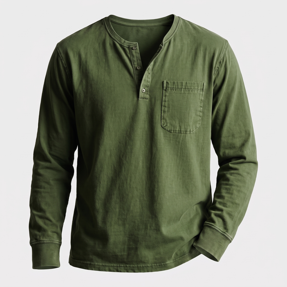 Bramley Classic Henley - Dark Green
