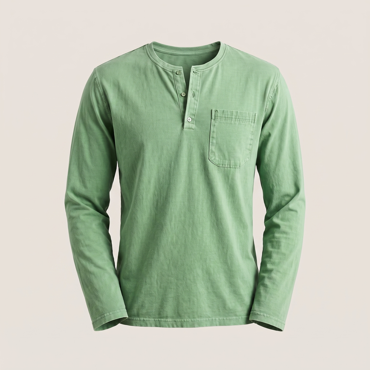 Bramley Classic Henley - Mint Green