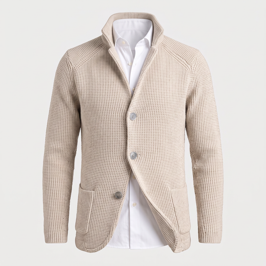 Branford Men’s Cardigan - Beige