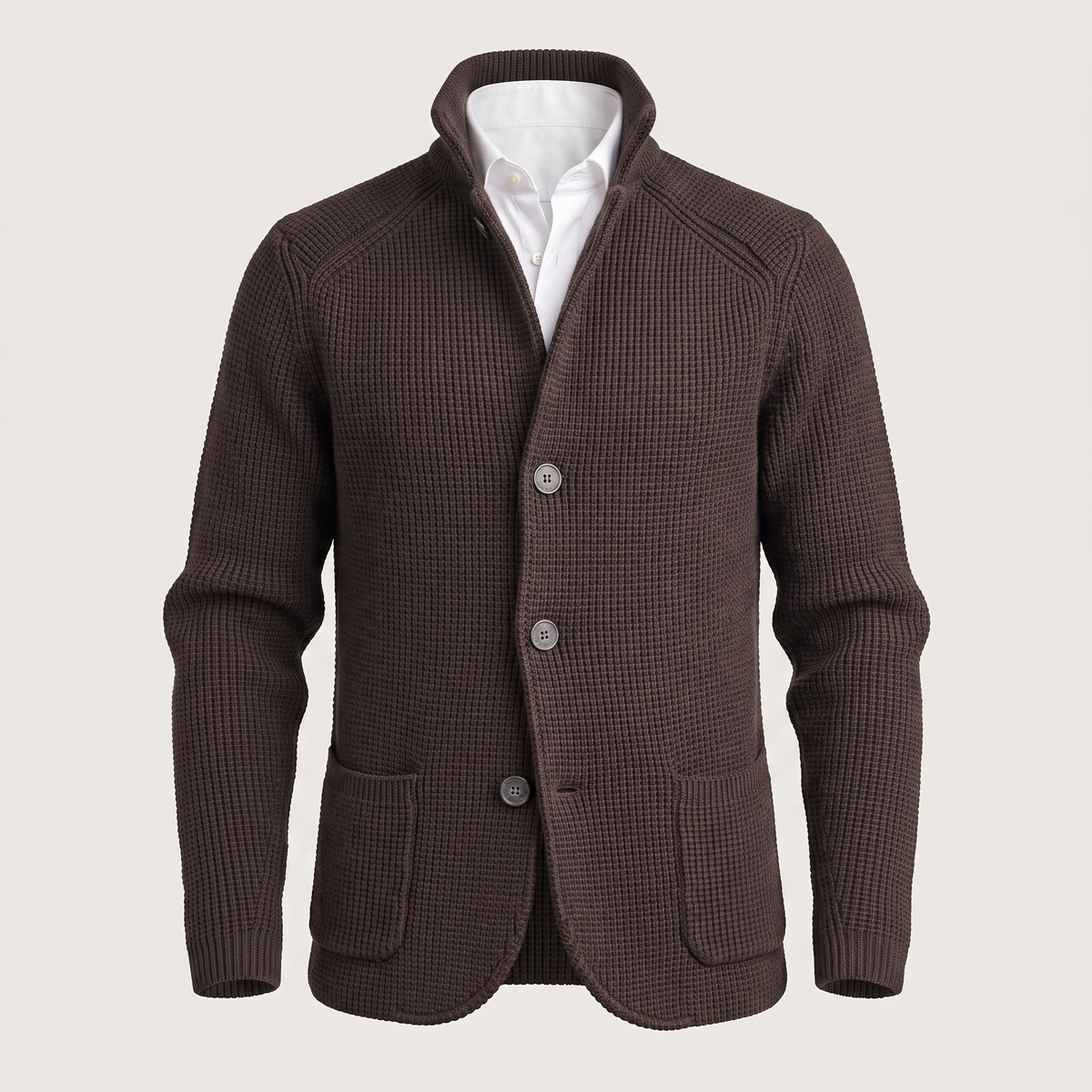 Branford Men’s Cardigan - Brown