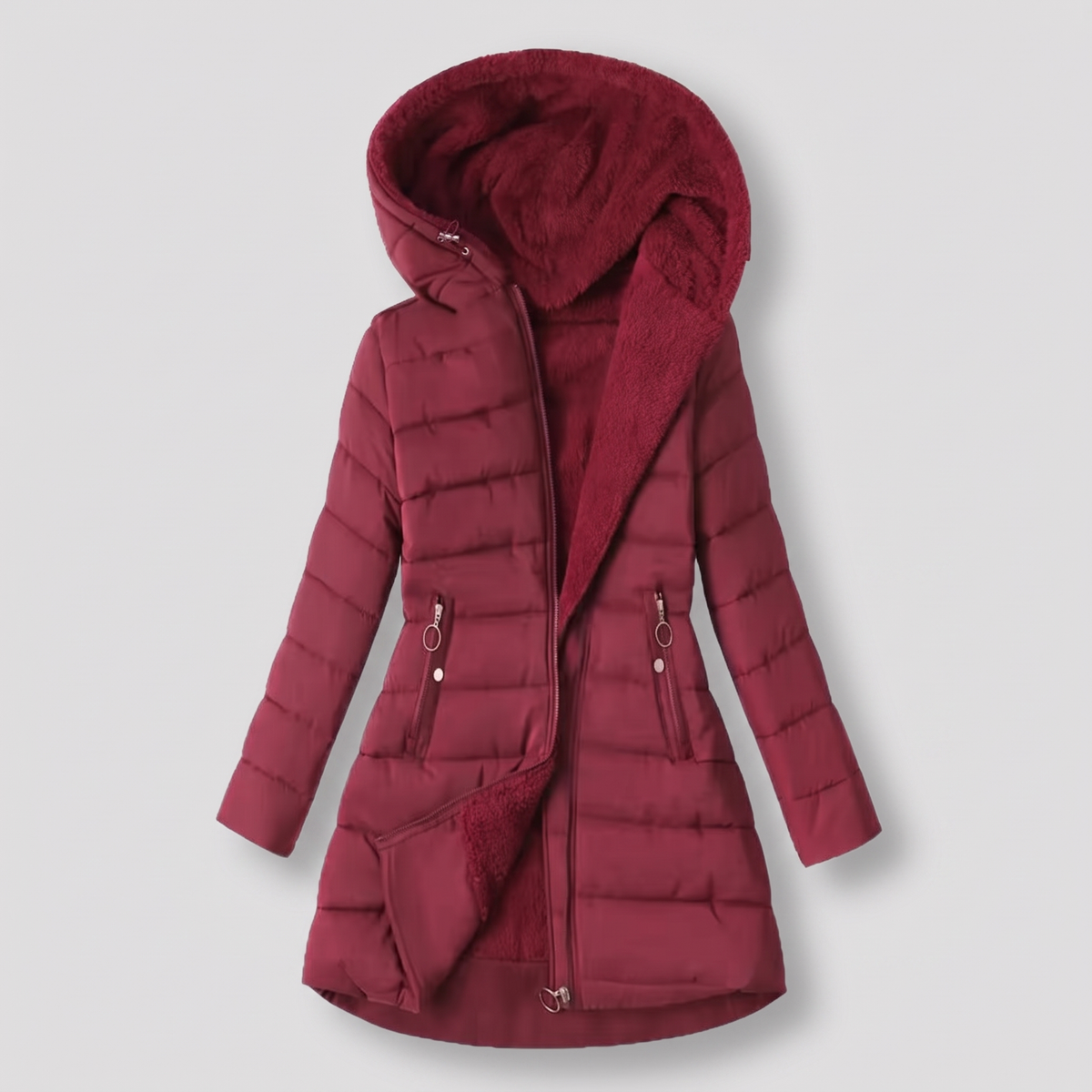 Breathable Utility Jacket - Wine Red