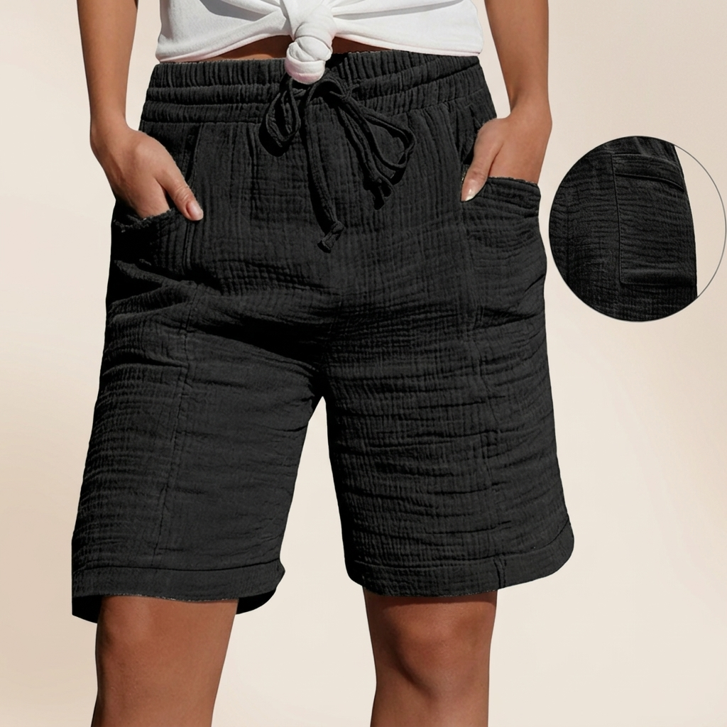 Briarton Textured Bermuda Shorts - Black