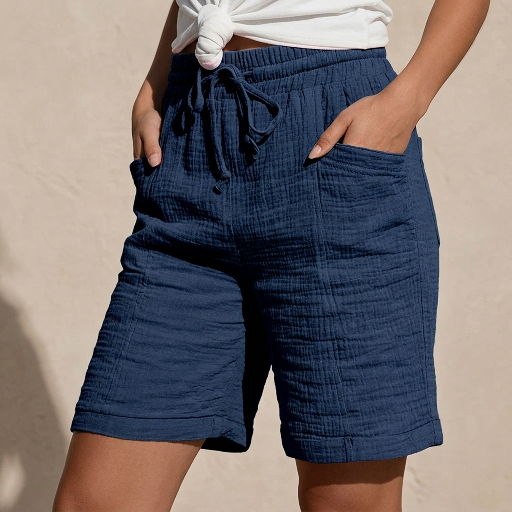 Briarton Textured Bermuda Shorts - Dark blue