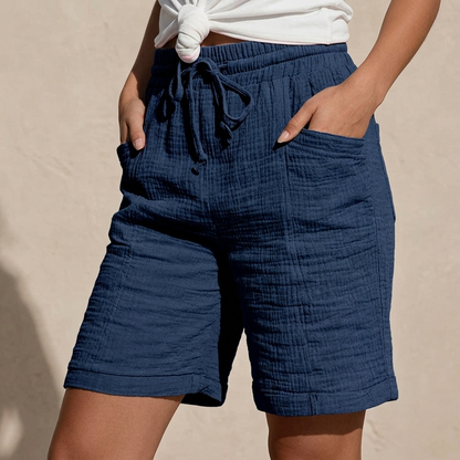 Briarton Textured Bermuda Shorts - Dark blue