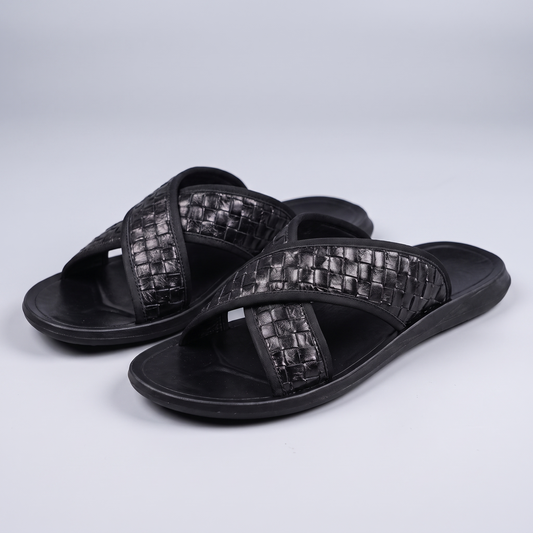 Briony Soft Leather-Look Sandals - Black
