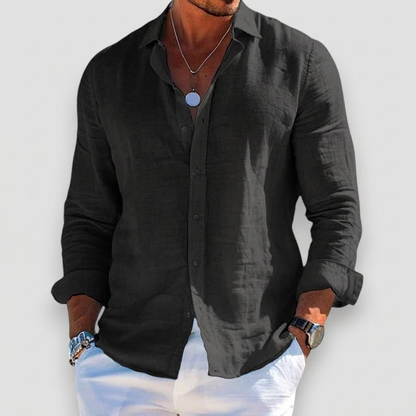 Brockham Lightweight Summer Shirt - Black