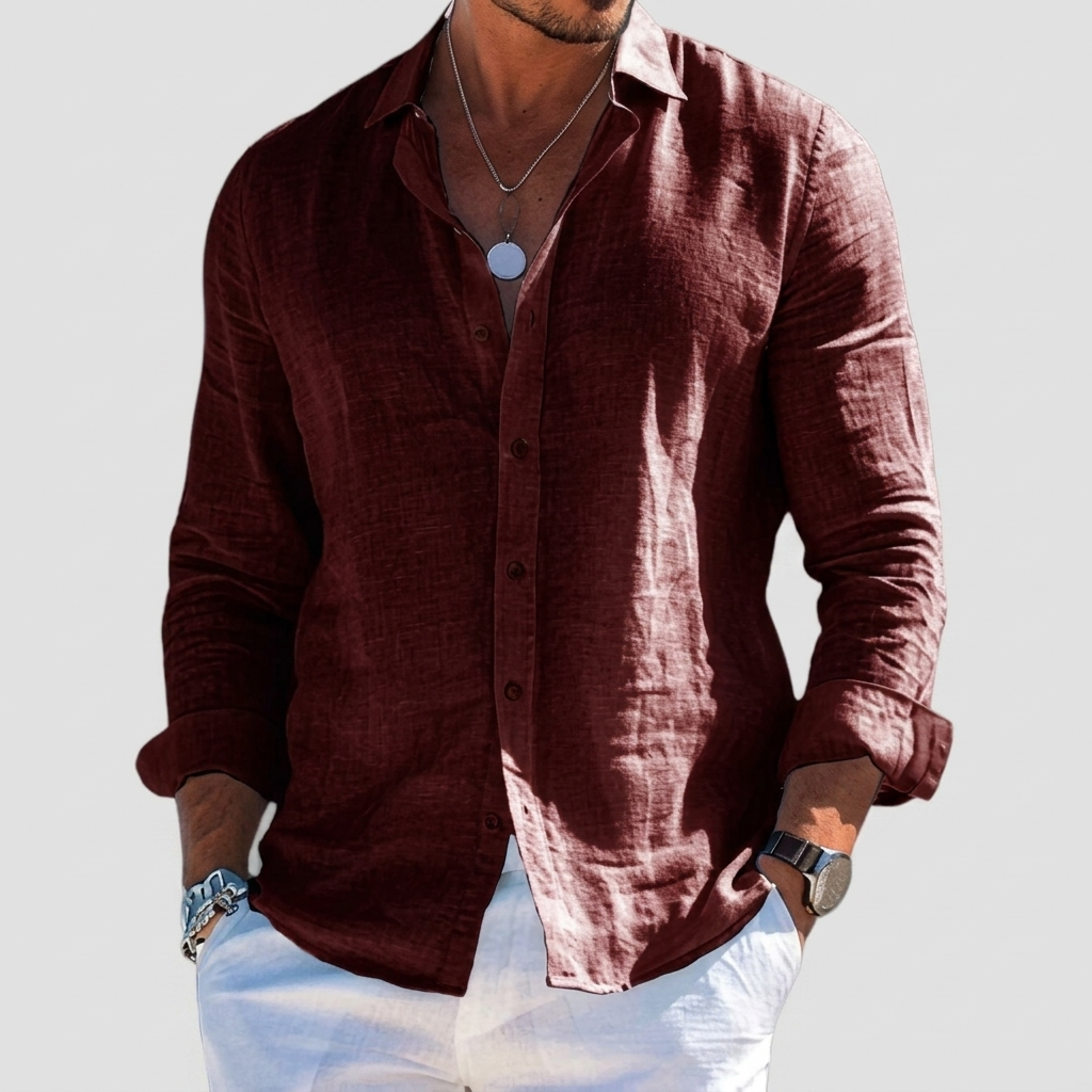 Brockham Lightweight Summer Shirt - Brown