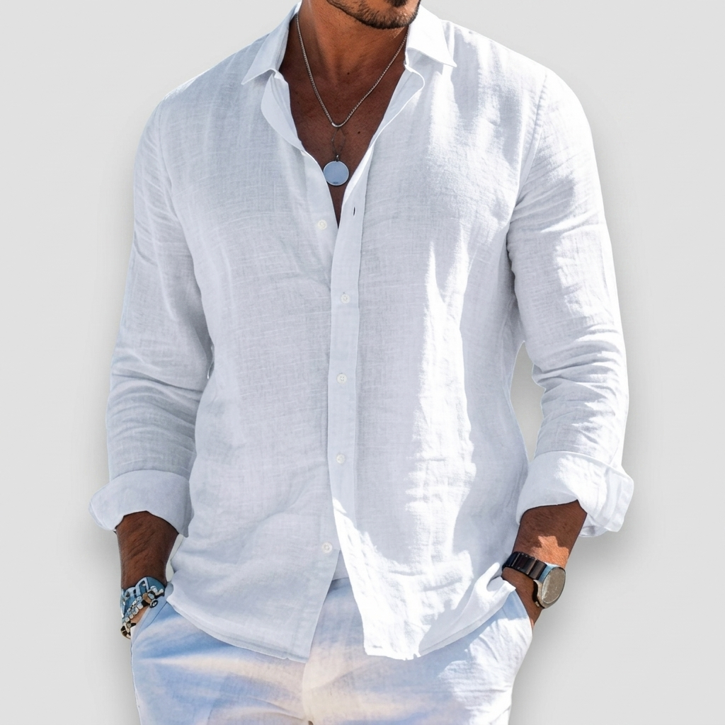 Brockham Lightweight Summer Shirt - White