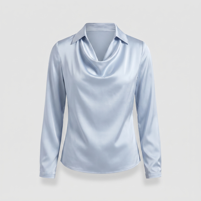 Brooklyn Elegant Blouse - Light Blue