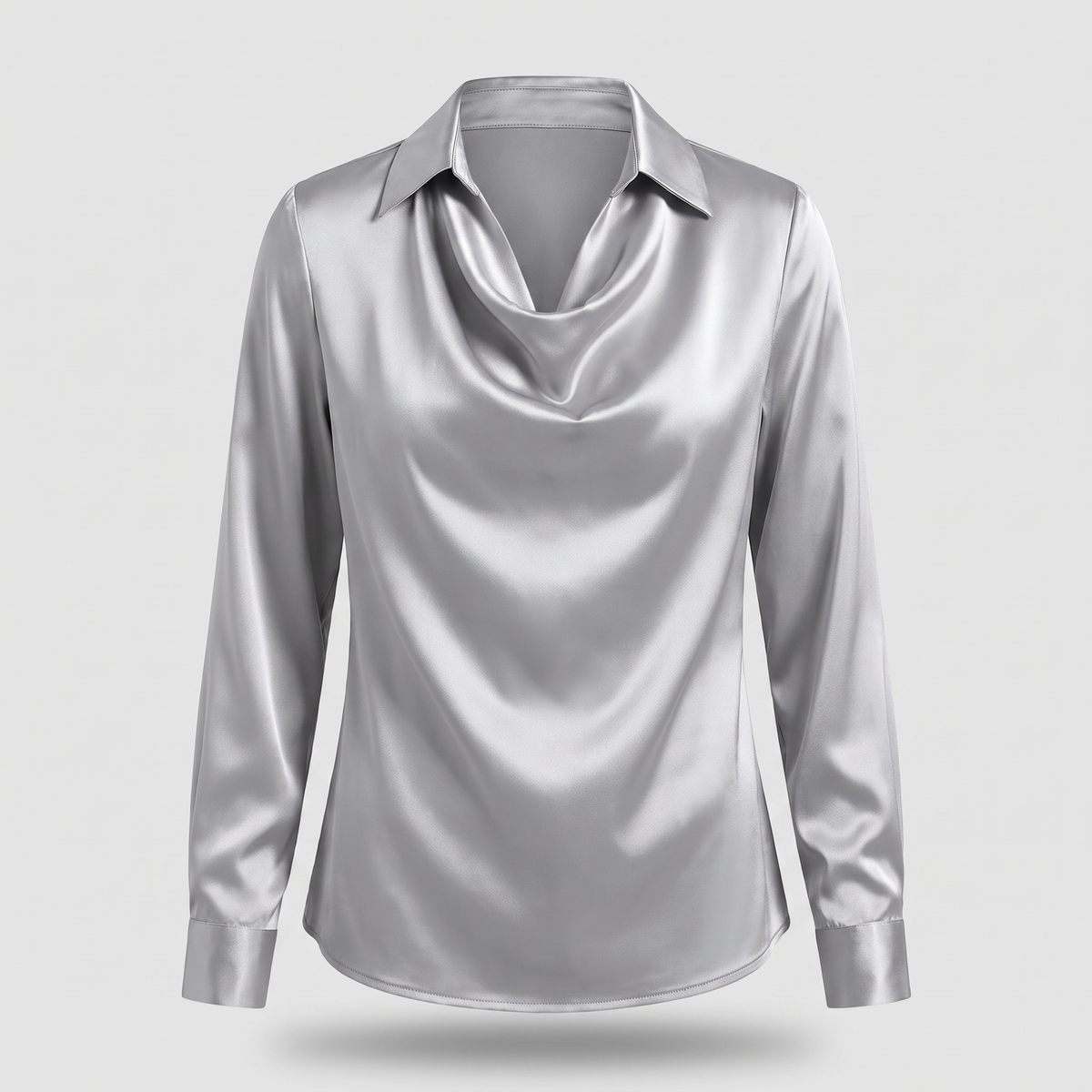 Brooklyn Elegant Blouse - Silver