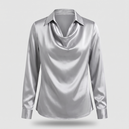 Brooklyn Elegant Blouse - Silver