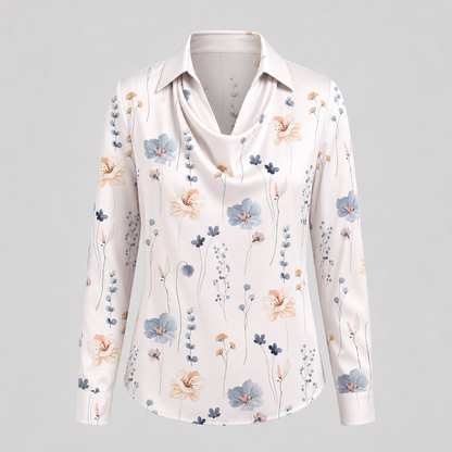Brooklyn Elegant Blouse - White Floral
