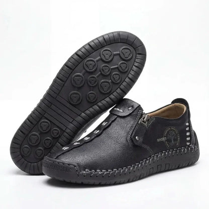 Burleigh Easy-On Zip Loafers - Black