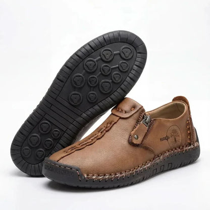 Burleigh Easy-On Zip Loafers - Brown