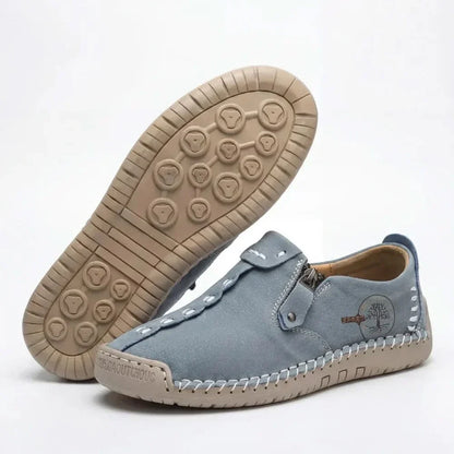 Burleigh Easy-On Zip Loafers - Olive Green