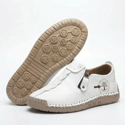 Burleigh Easy-On Zip Loafers - White