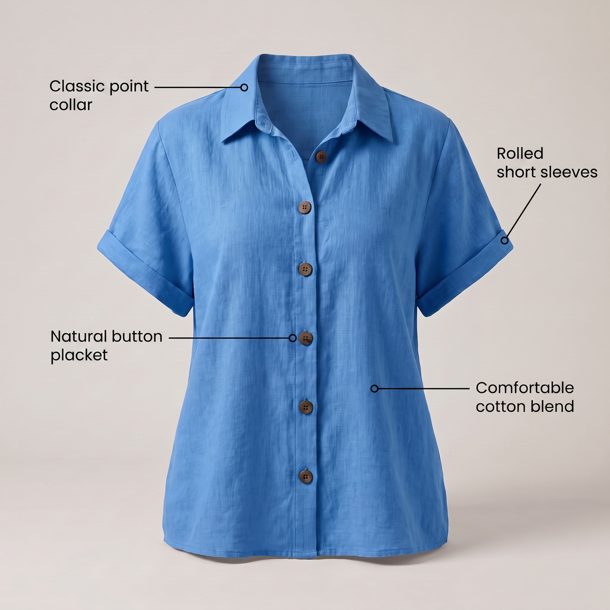 Button Front Blouse