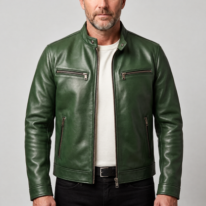 Cafe Racer Leather-Look Jacket