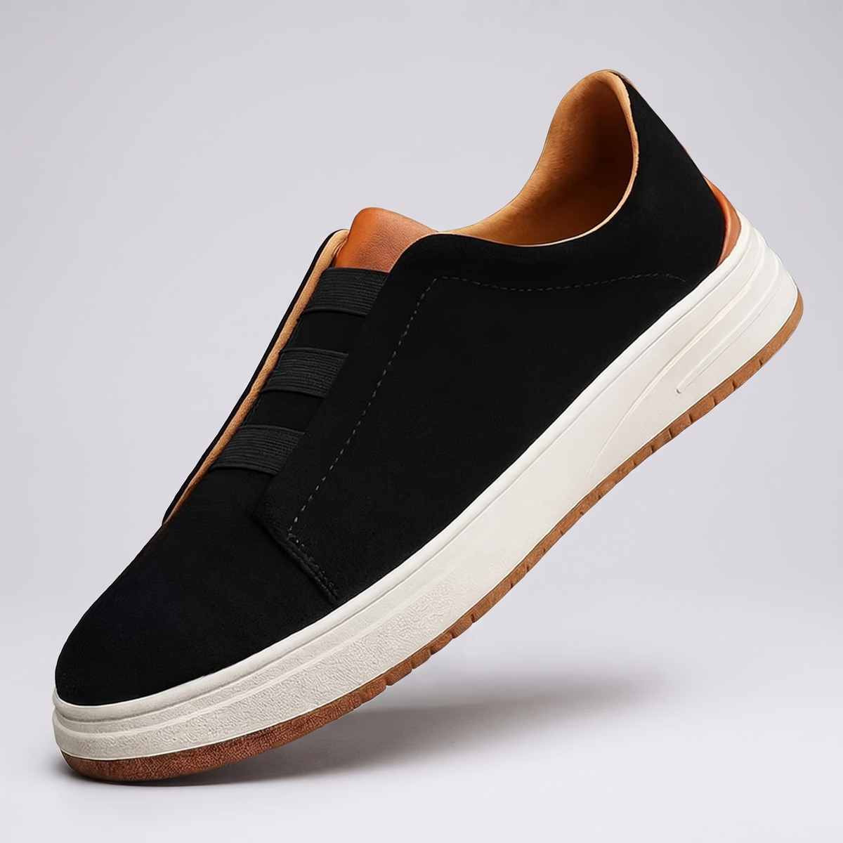 Calder Suede-Look Sneakers - Black