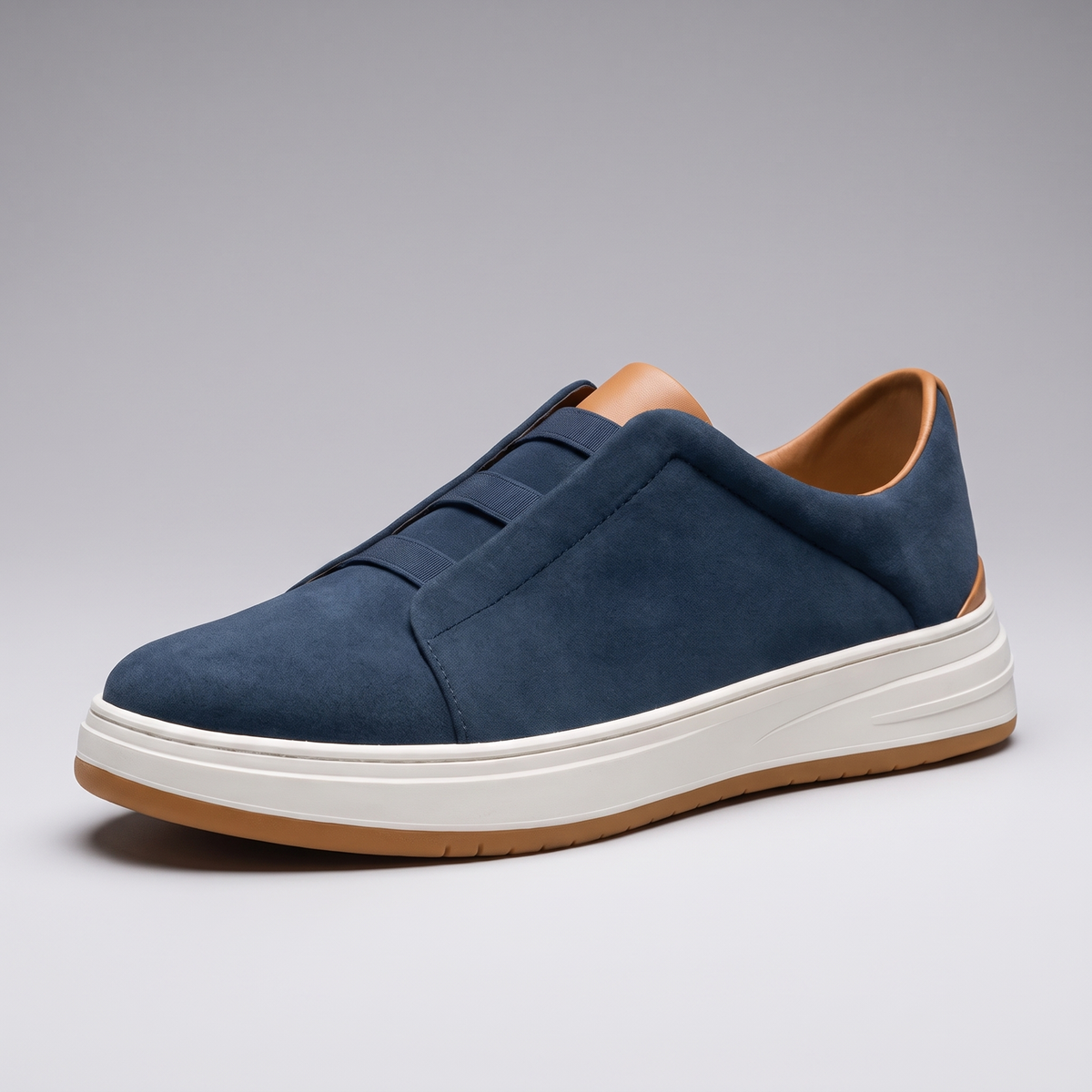 Calder Suede-Look Sneakers - Navy