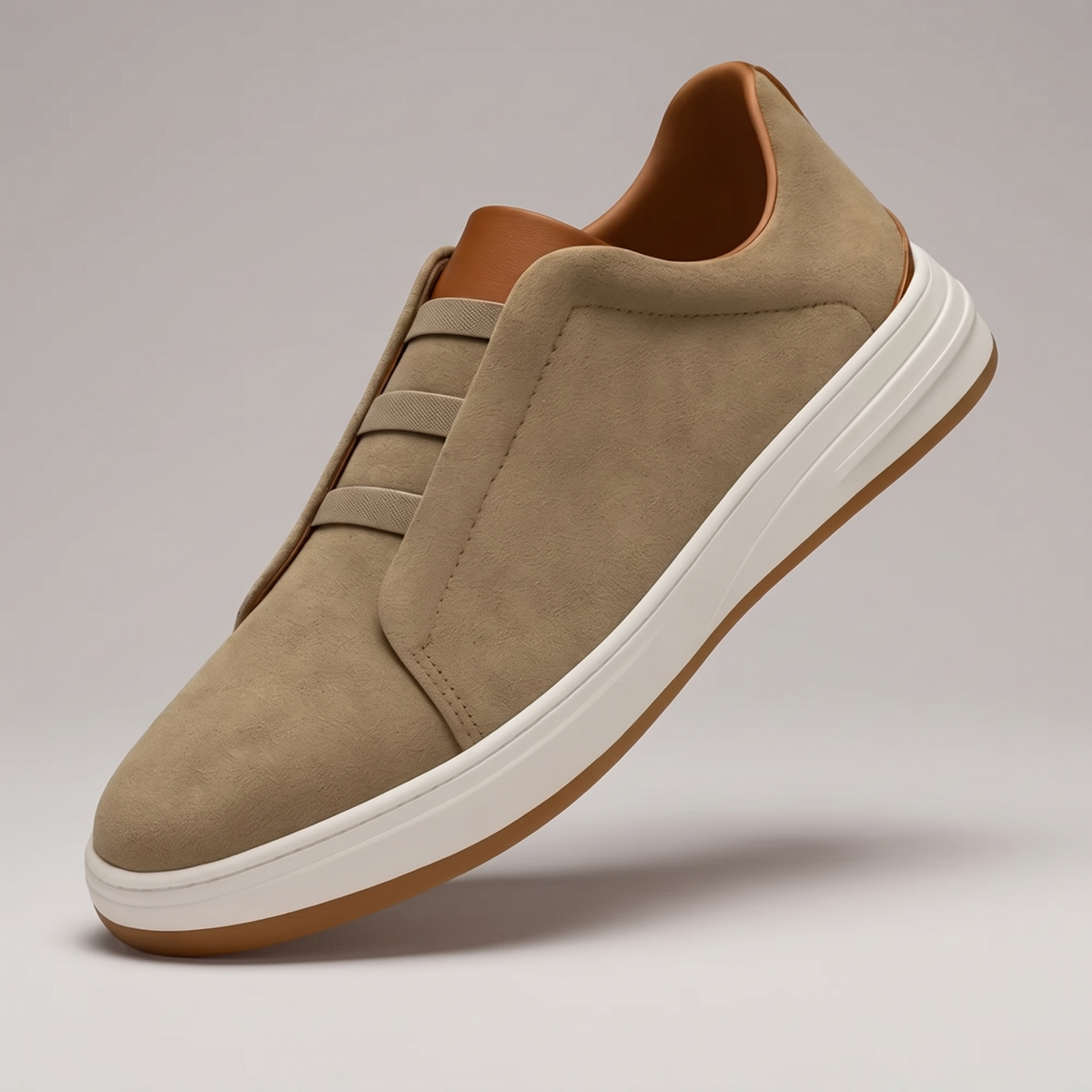Calder Suede-Look Sneakers - Sand