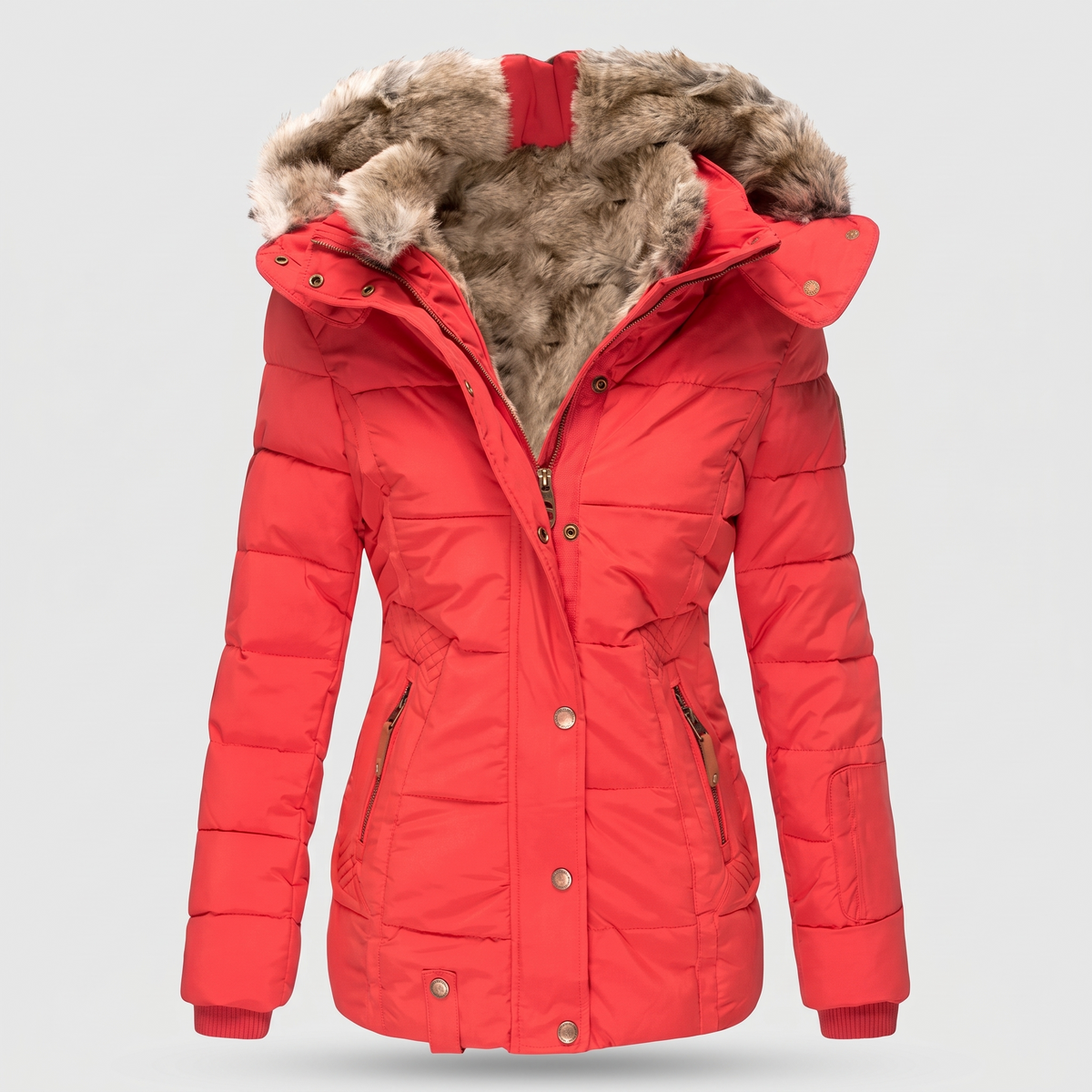 Calindra Cozy Coat - Red