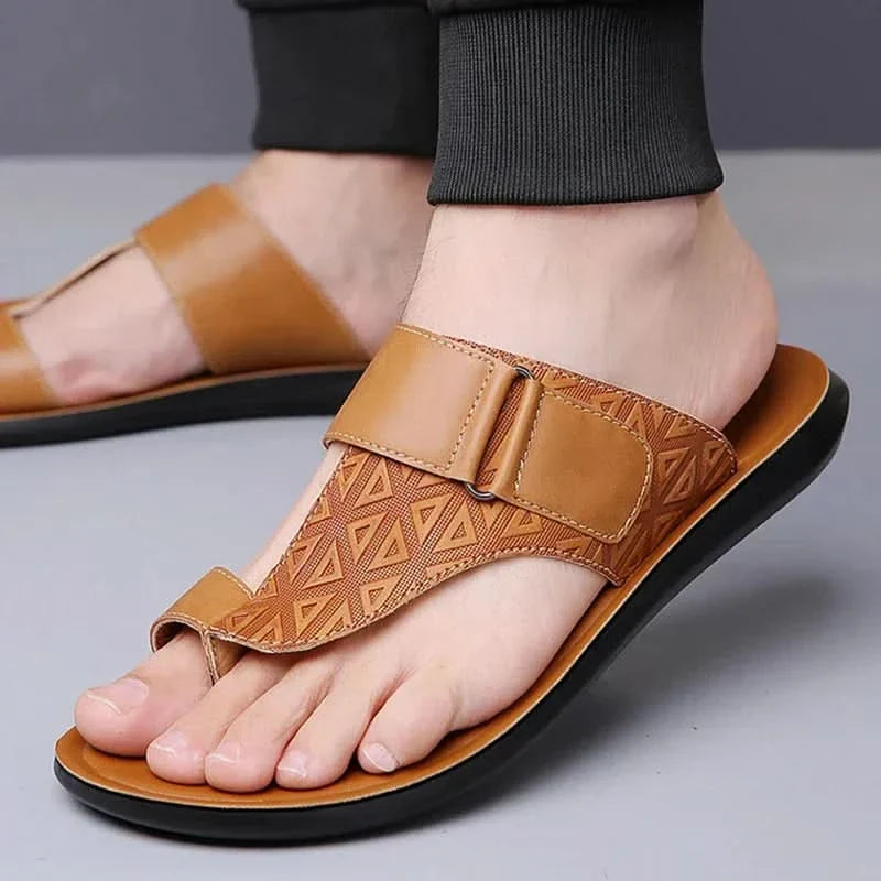 Callen Leather-Look Sandals