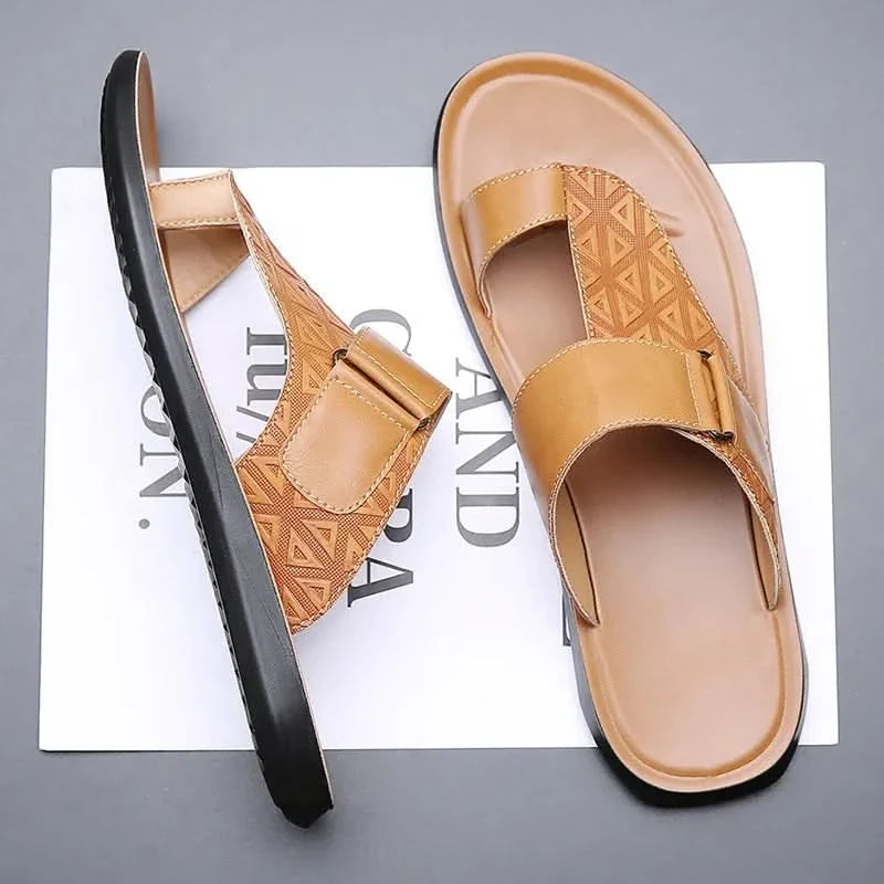 Callen Leather-Look Sandals