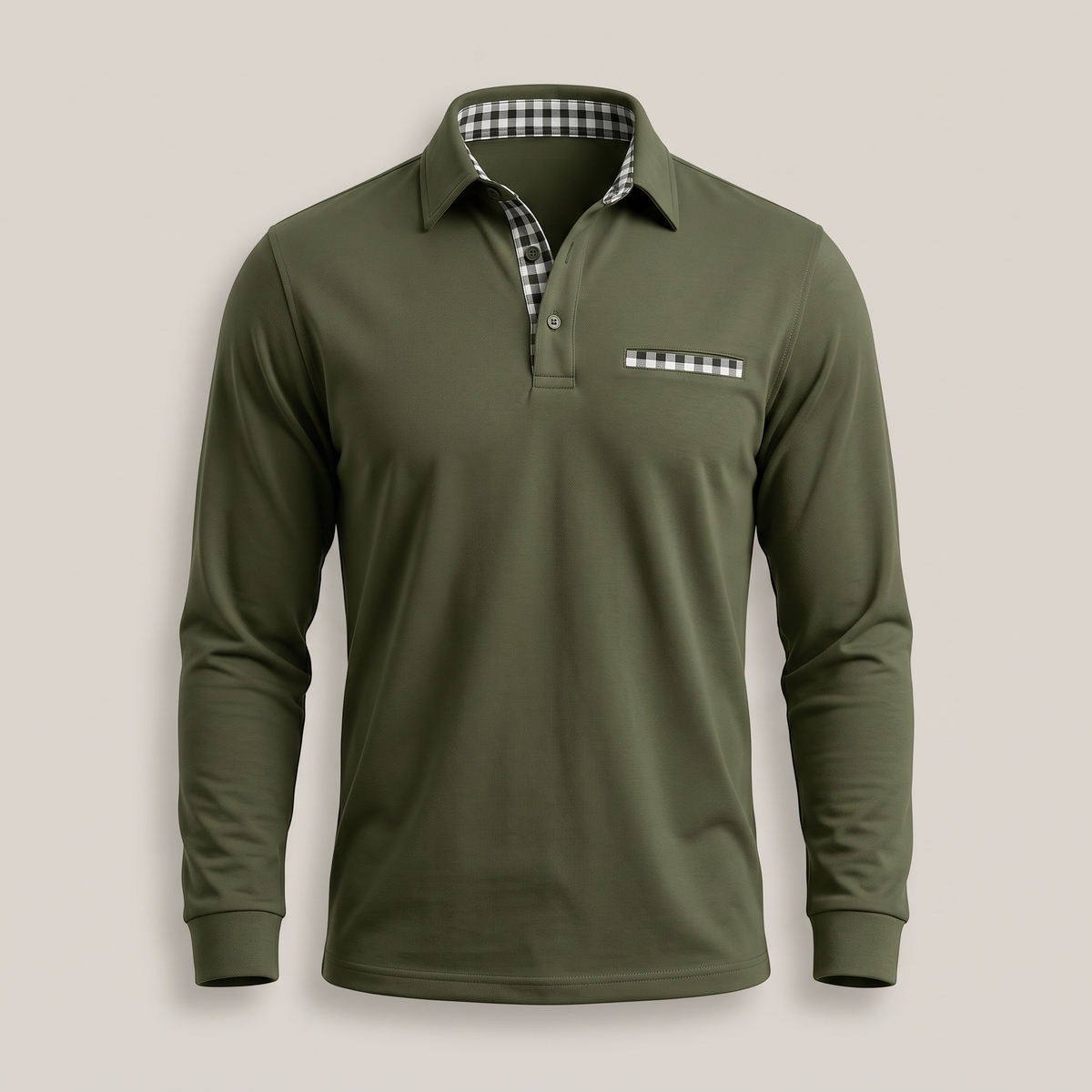 Calverton Long-Sleeve Polo - Green