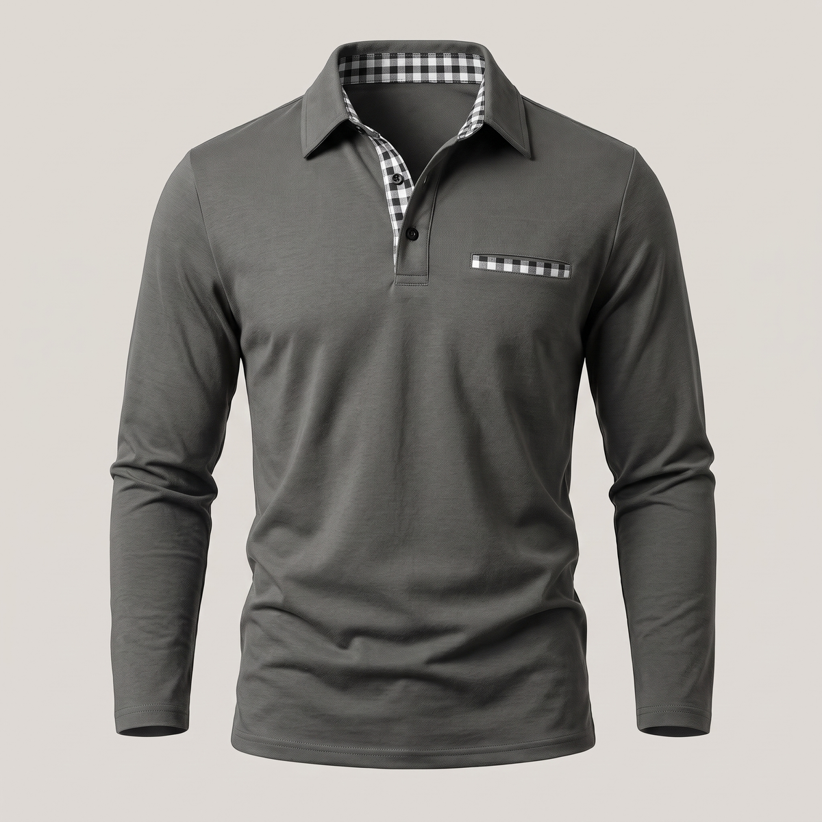 Calverton Long-Sleeve Polo - Grey